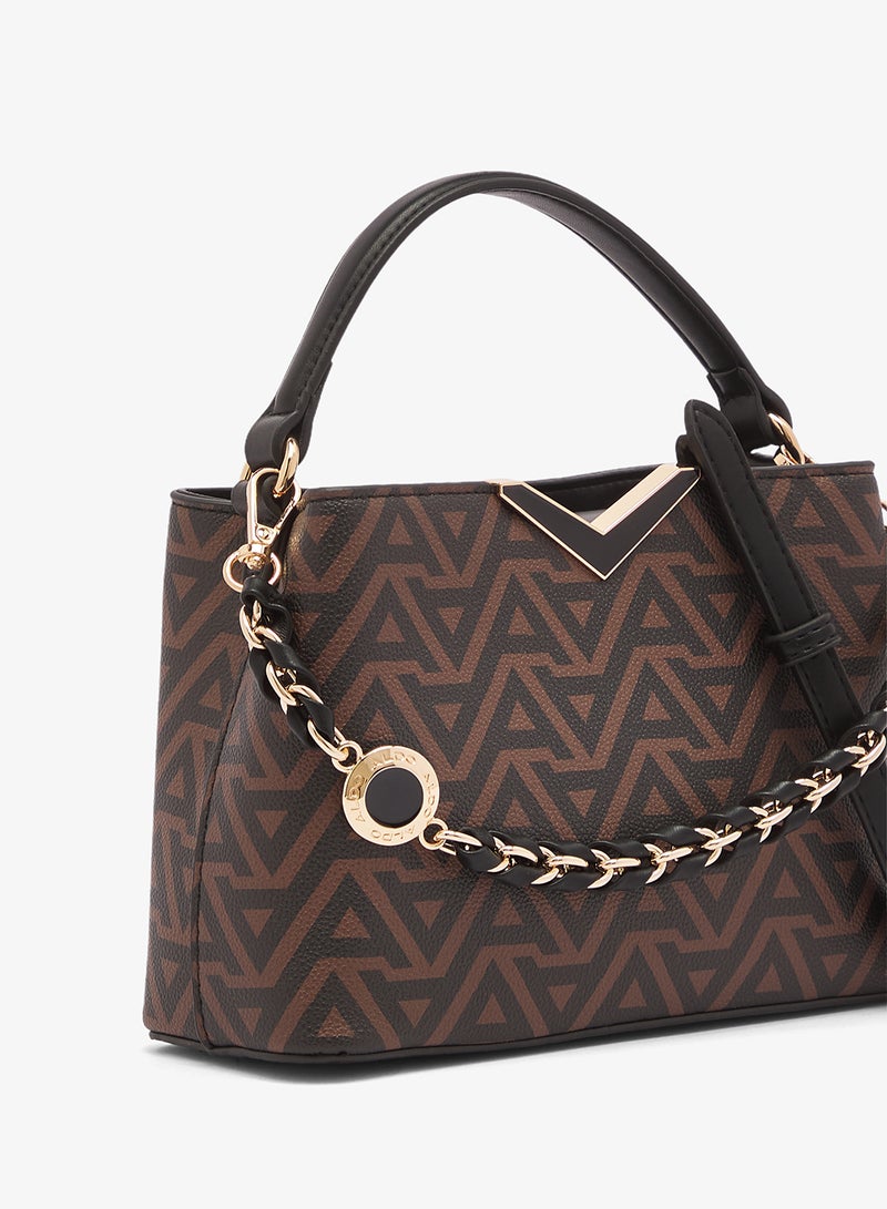 ALDO VALENTYA Printed Textured Top Handle Bag - Image 3